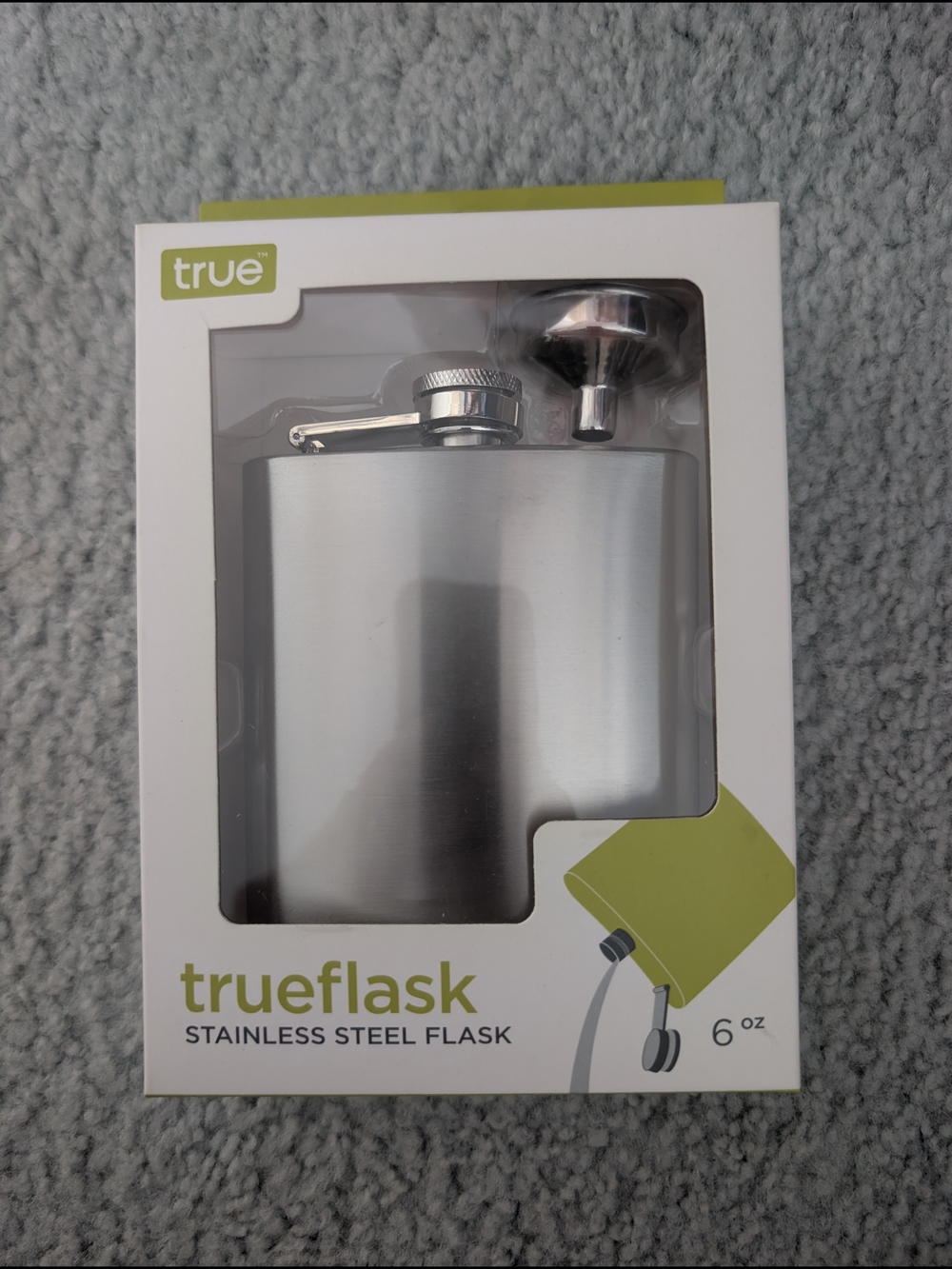TrueFlask Stainless Steel Flask - Silver